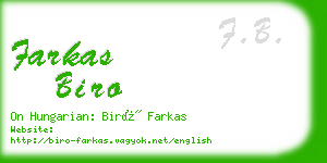 farkas biro business card